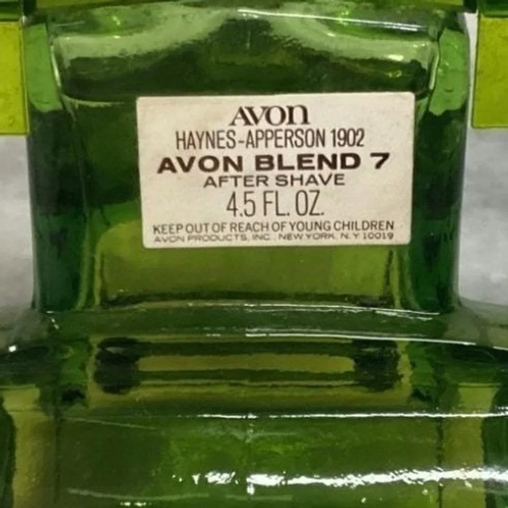 Avon Windjammer Aftershave‎ Bottle, 5 Fluid Ounces, Vintage Green Glassware